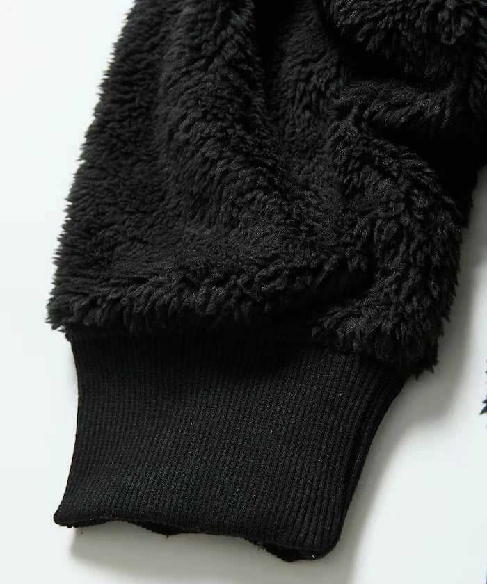 Relaxed Fit Raglan Sleeve Shaggy Fleece Pullover