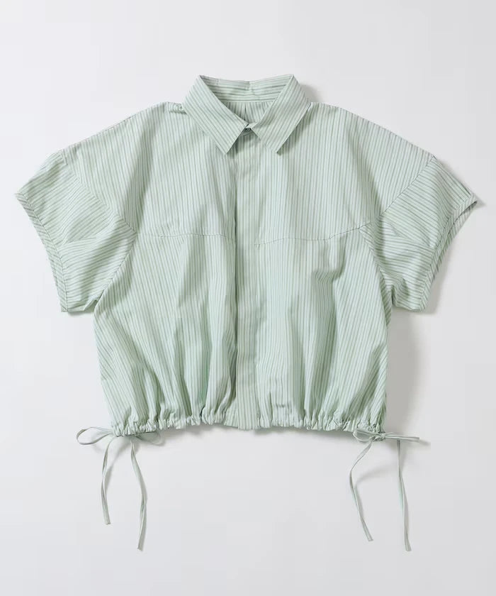Switch Short Sleeve Hem Code Blouse