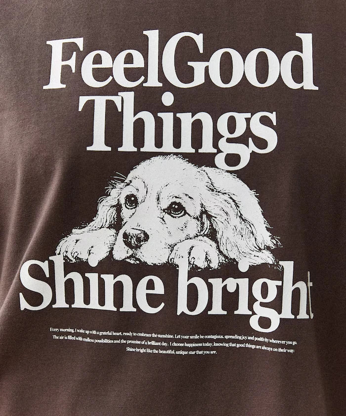 <Functional Material> Shime Bright Dog Print T-shirt Limited Edition
