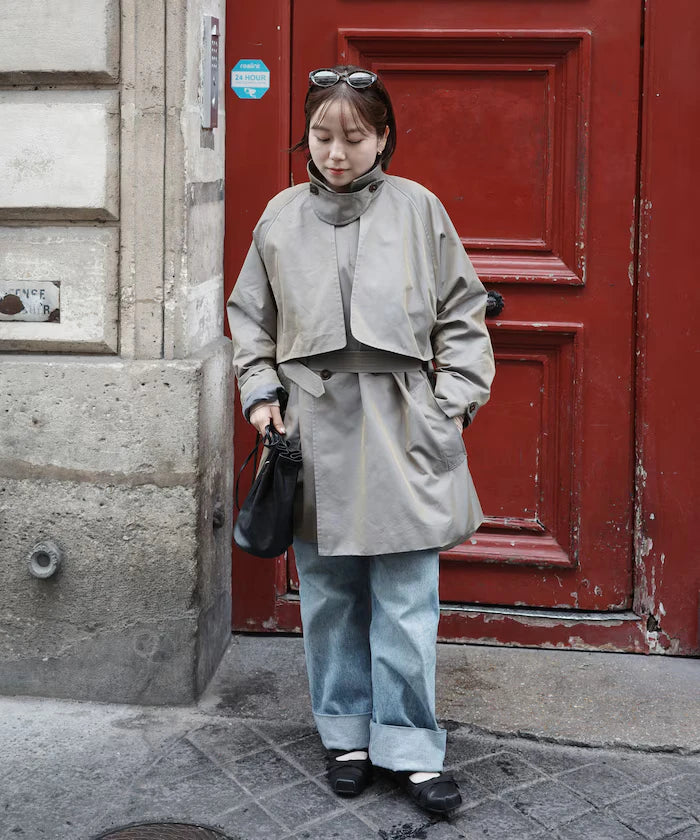 T/C Chambray Short Trench Coat