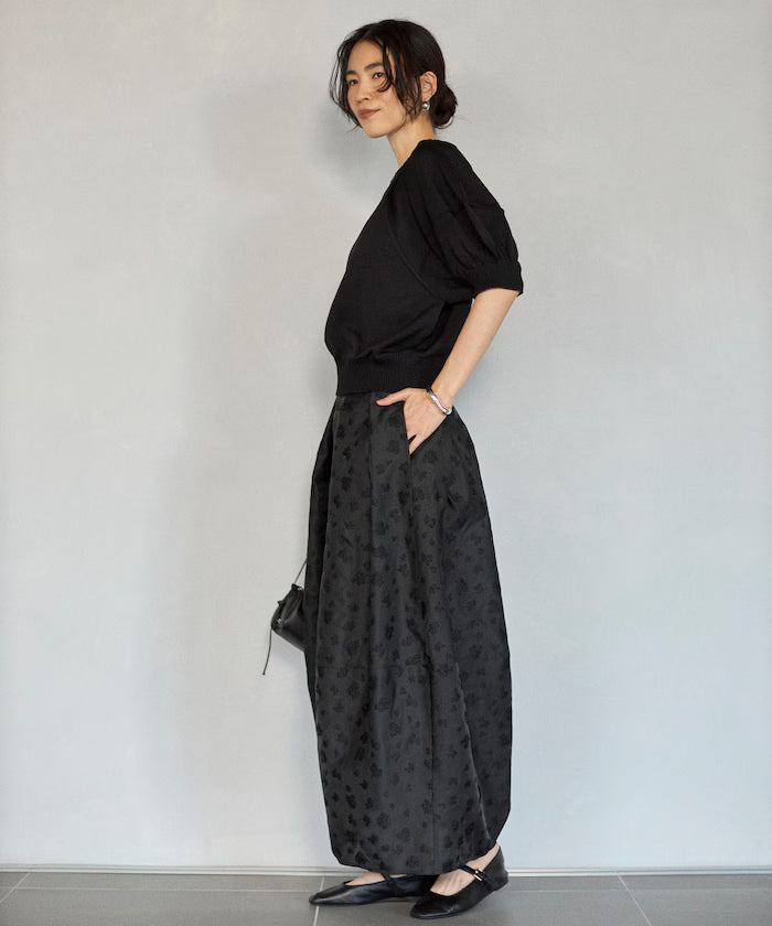 Flower Sheer Jacquard Cocoon Skirt - Released on February 12 at 12:00