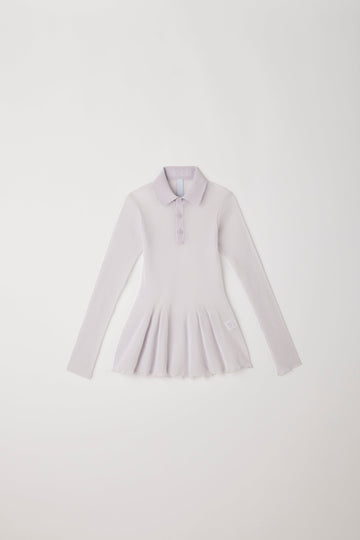 HYPHA LUCENT GLITTER LONG SLEEVE POLO SHIRT