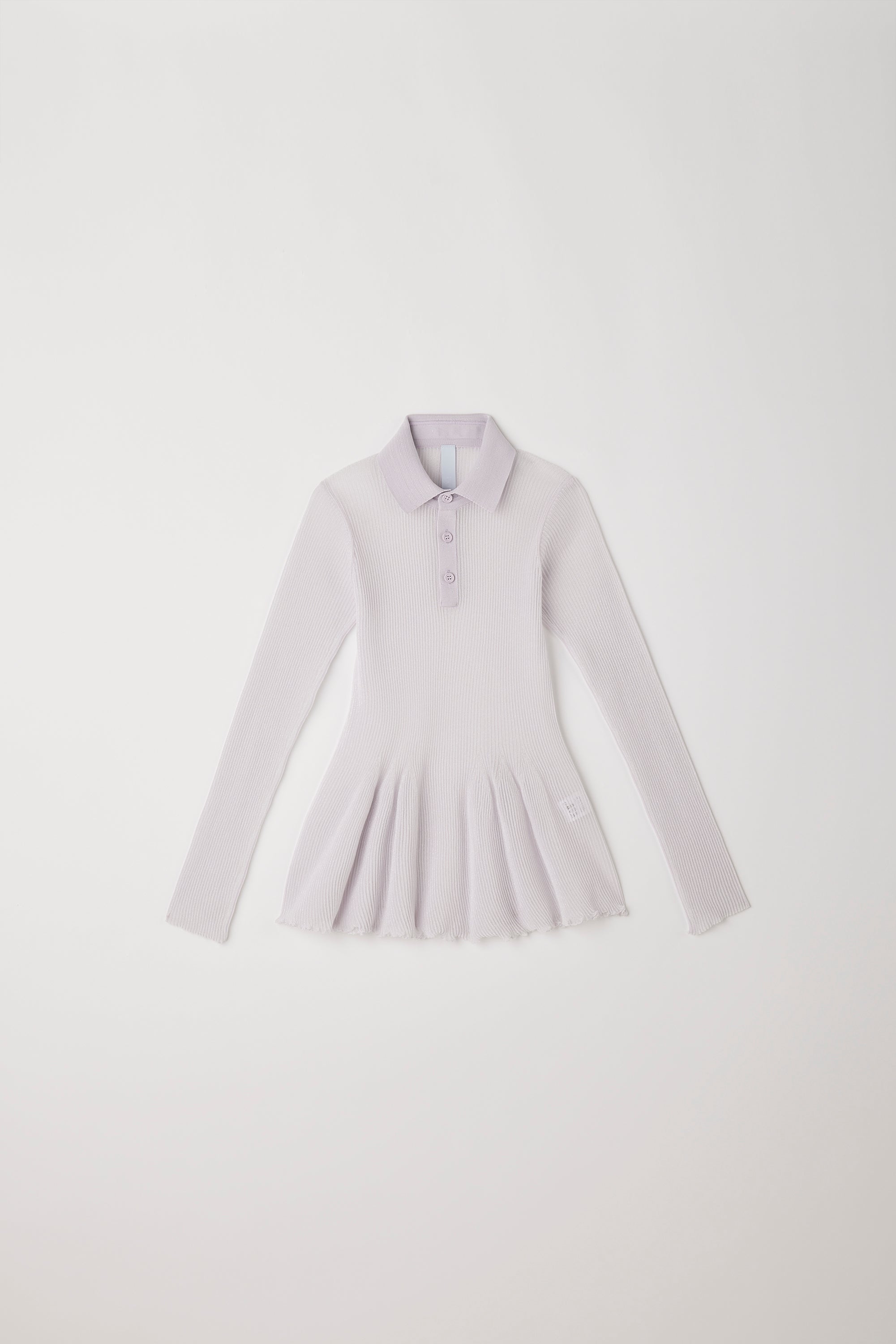 HYPHA LUCENT GLITTER LONG SLEEVE POLO SHIRT