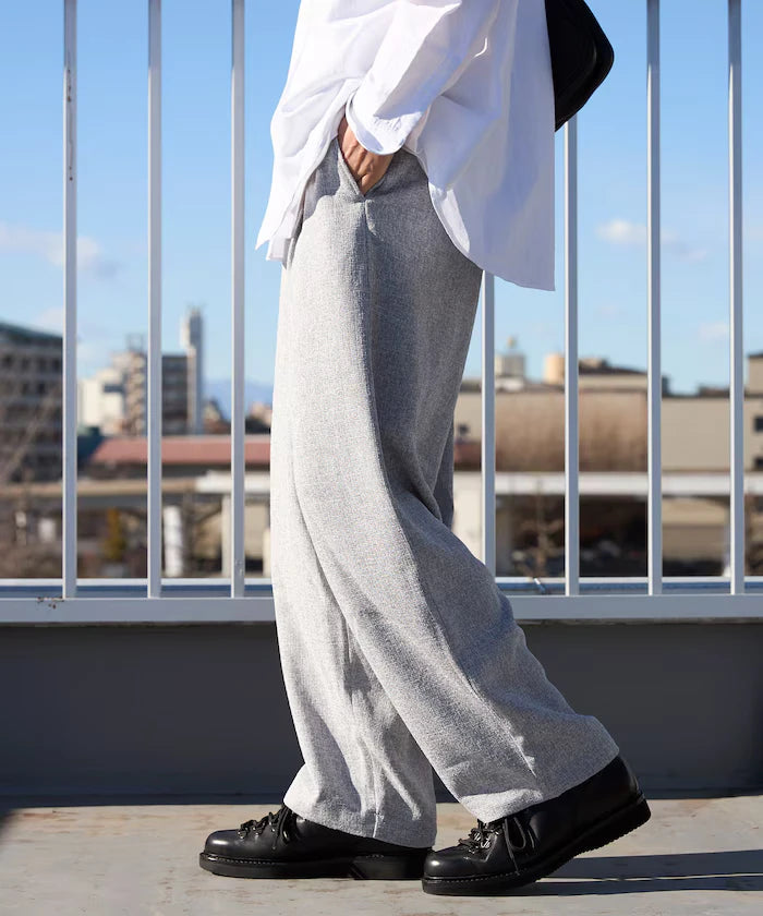 Dry Touch Summer Tweed Spindle Easy Wide Pants