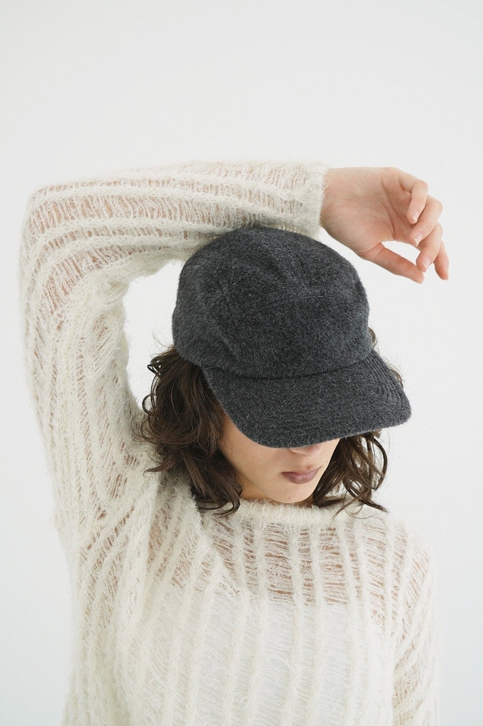 CLANE &times; KIJIMA TAKAYUKI ANGORA SHAGGY JET CAP