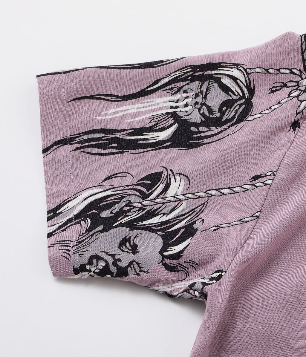 Hopsack Rayon Pullover Shirt "Shrunken Head"