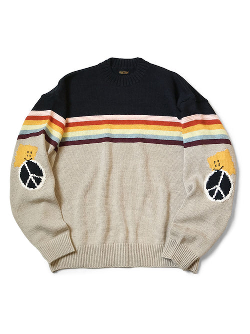 5G Cotton Knit RAINBOW & PECKISH RAINBOWY Crew...