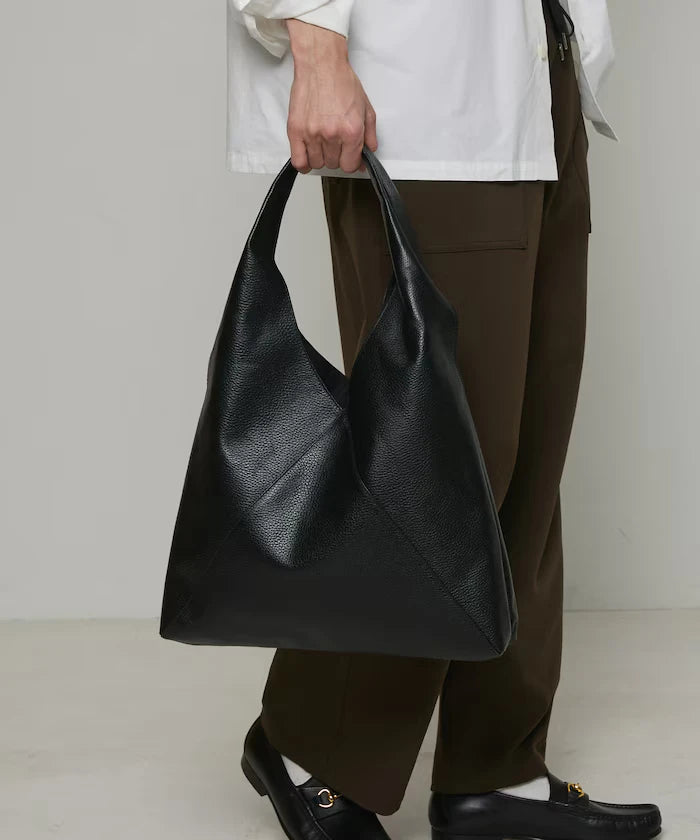 Triangle Leather Marche Bag