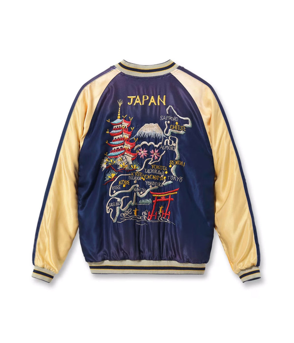 Early 1950s Style Acetate Souvenir Jacket ���EAGLE & DRAGON��� �� ���JAPAN MAP��� (AGING MODEL)