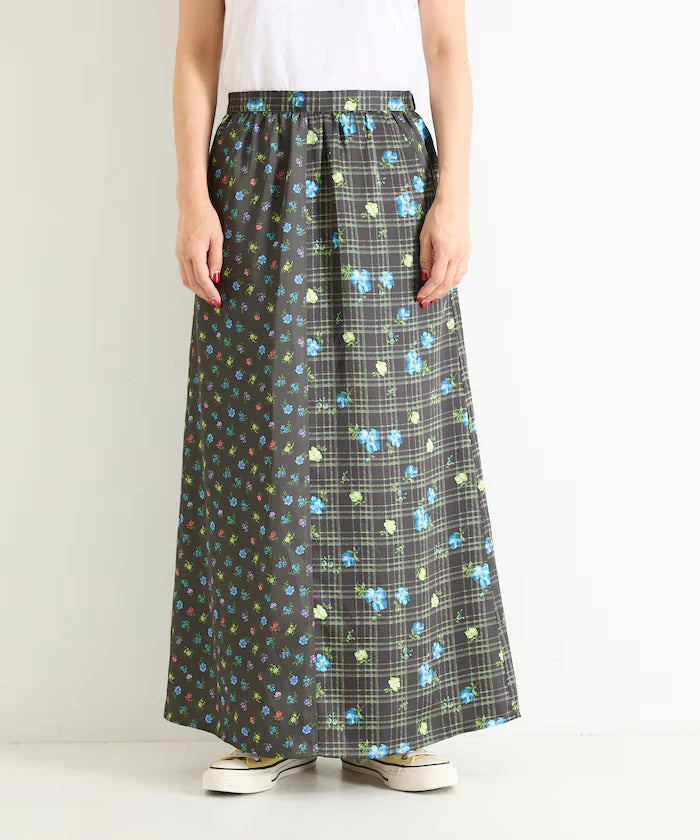 Floral Satin Skirt