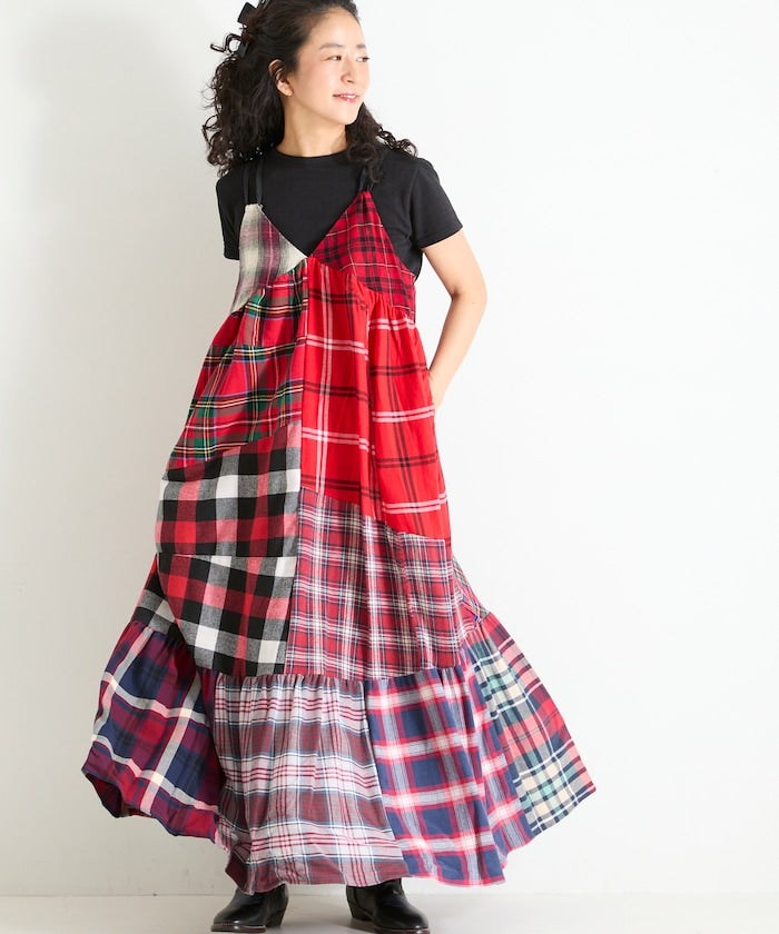 Vintage Remake Check Cami Dress