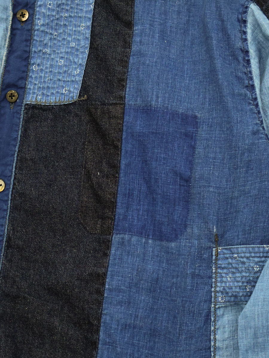 Cotton x Linen IDG Patchwork Band Collar Katman...