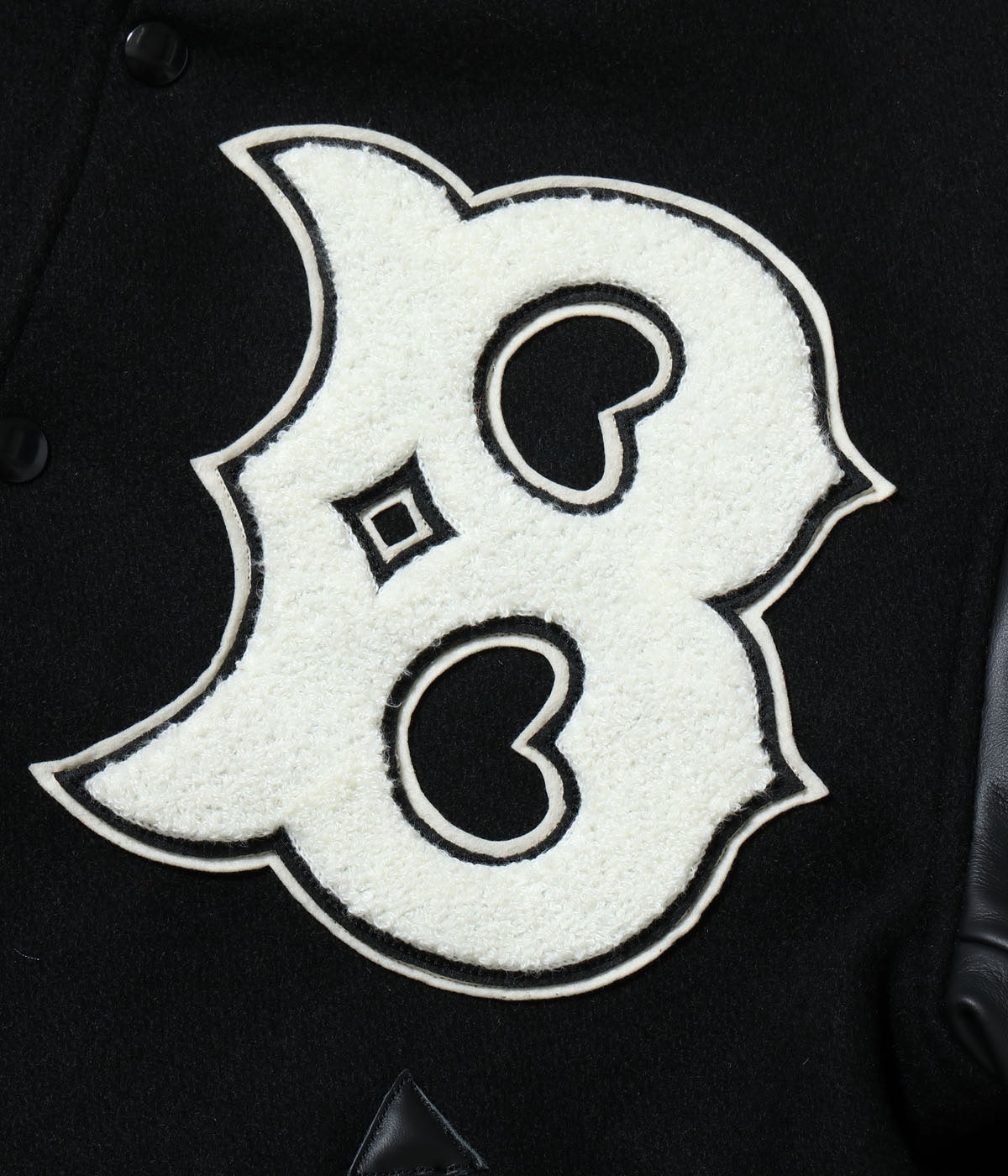 30oz. WOOL MELTON AWARD JACKET “BLUE PECKERS” (BLACK)