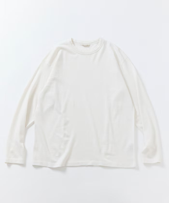 SUPER MERINO WOOL×INKEEP Crew Neck Long Sleeve T-Shirt