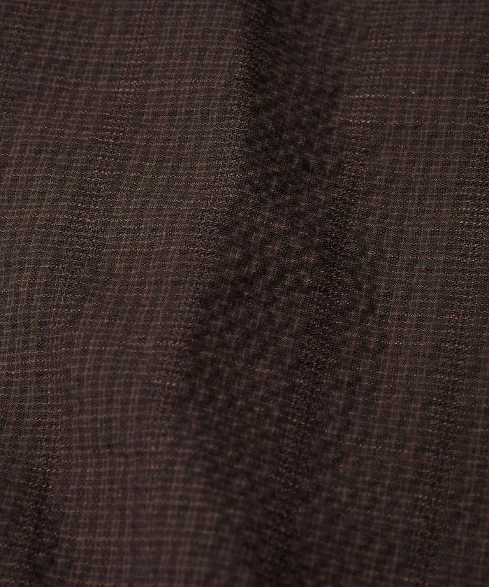 Seersucker Spindle Open Collar Short Sleeve Shirt