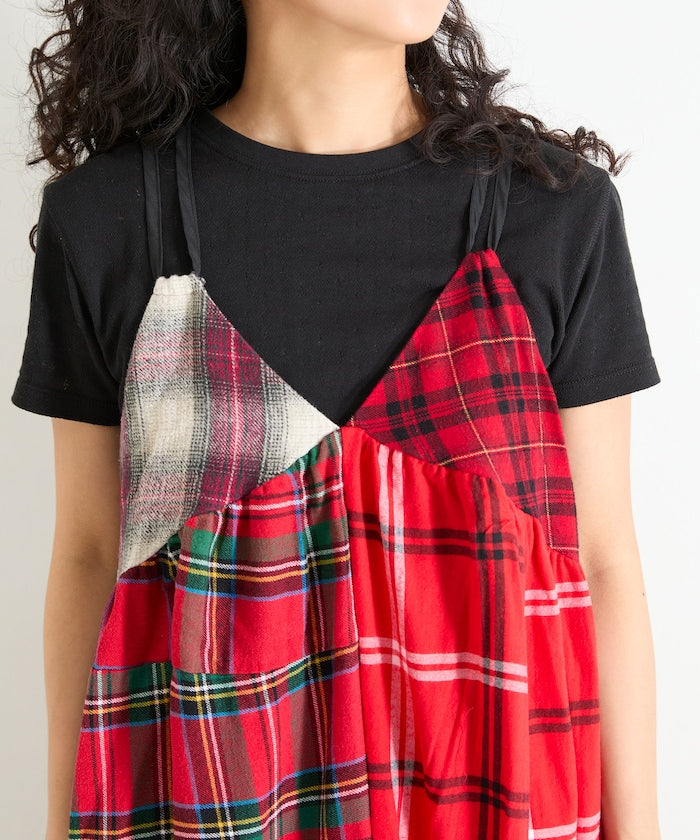 Vintage Remake Check Cami Dress