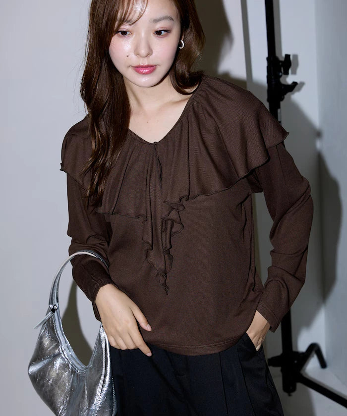 Collar Frill Ribbed Cut Sew Limited Edition