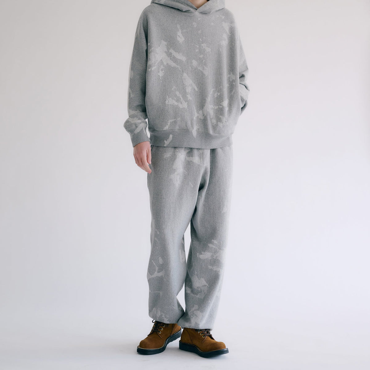 GL49229 / LOOPWHEEL SWEAT EASY PANTS UNEVEN DYED