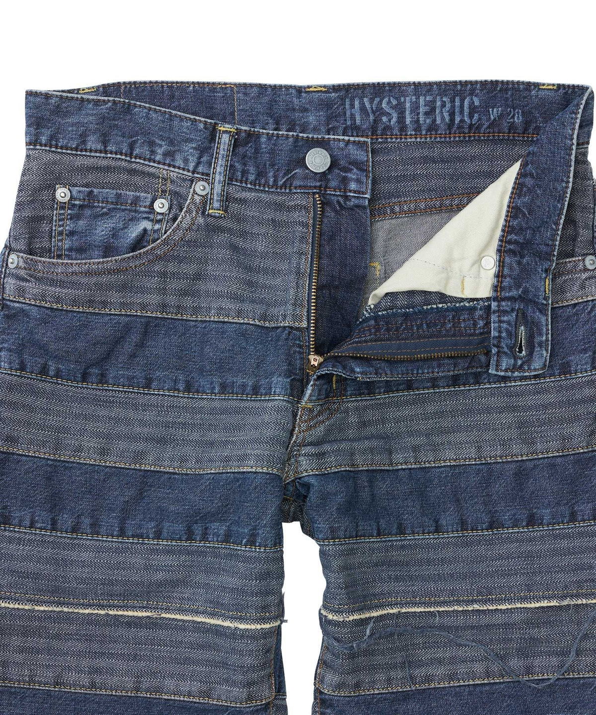 Scratch Flare Denim Pants