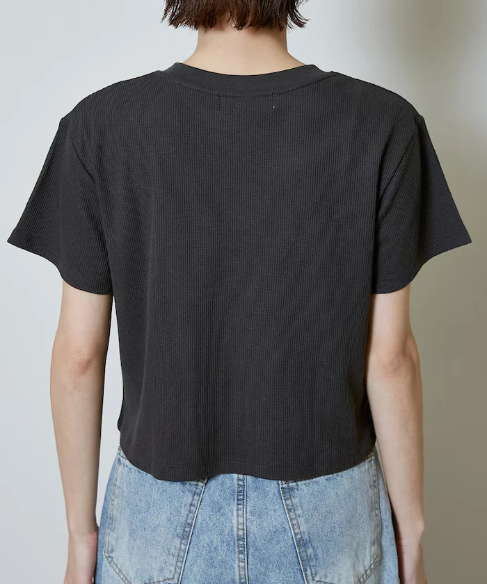 Light Waffle Henley Neck T-Shirt Limited Edition