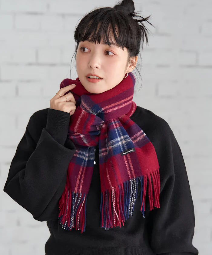 Wool Check Scarf