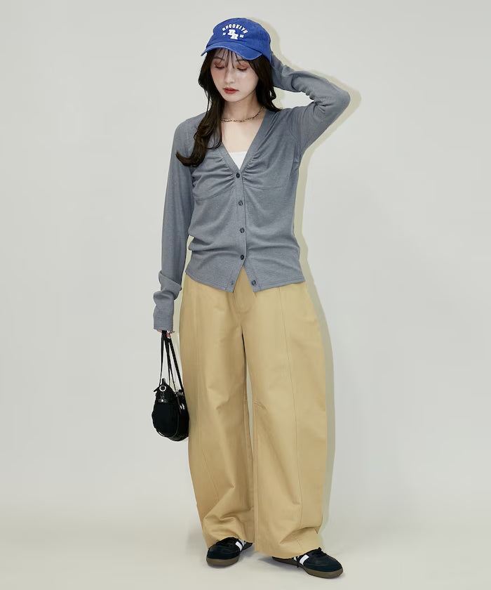 Layered-style V-neck cardigan limited edition