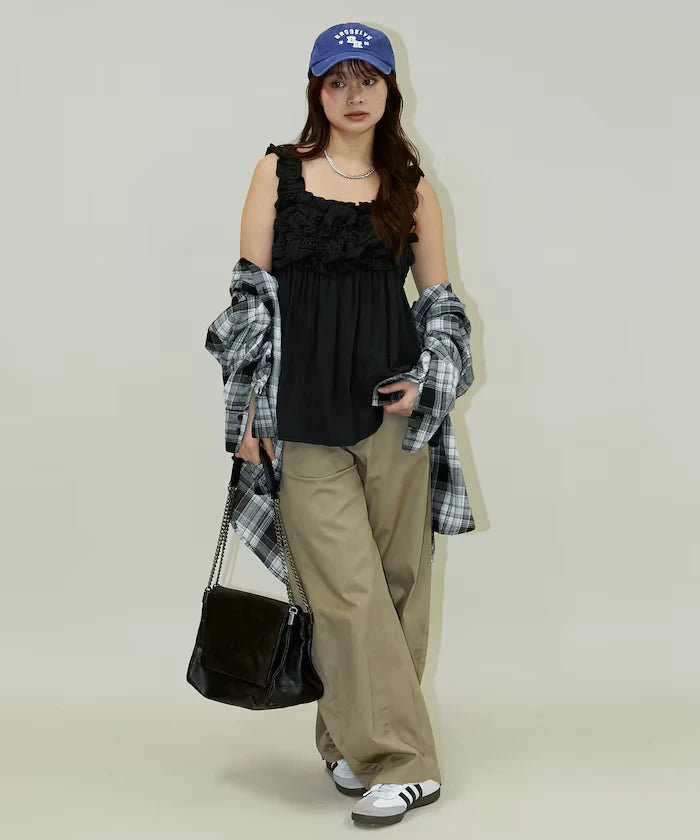 Double Gauze Gathered Camisole Blouse Limited Edition
