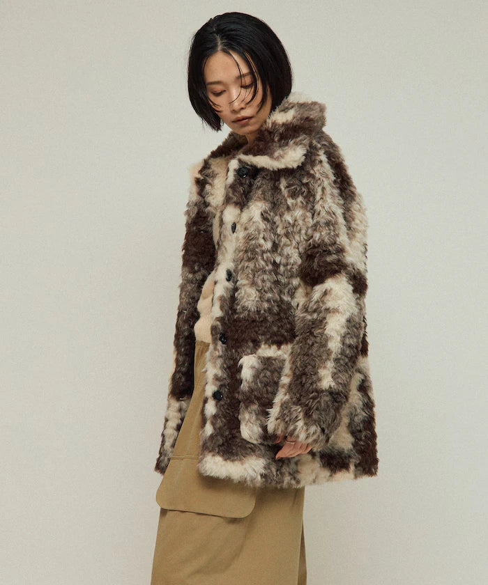 Fake Fur Mid-Length Coat / Fur Coat