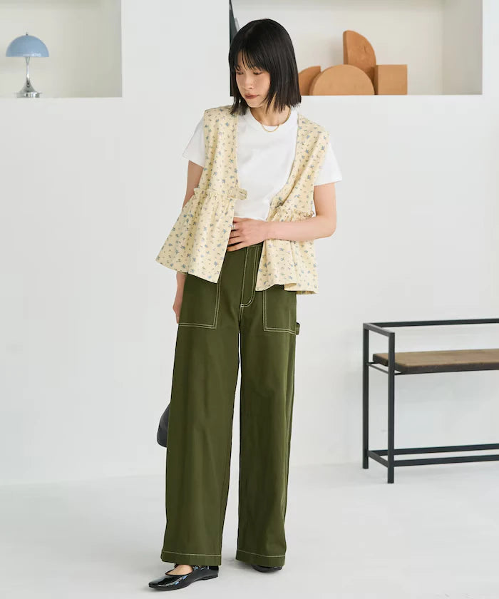 Peplum Gathered Vest <Set Up Compatible>