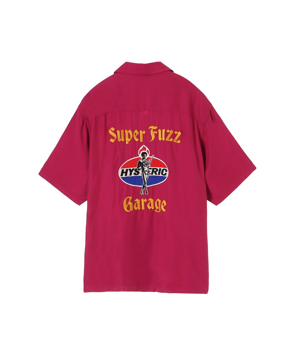 SUPER FUZZ GARAGE Embroidered Bowling Shirt