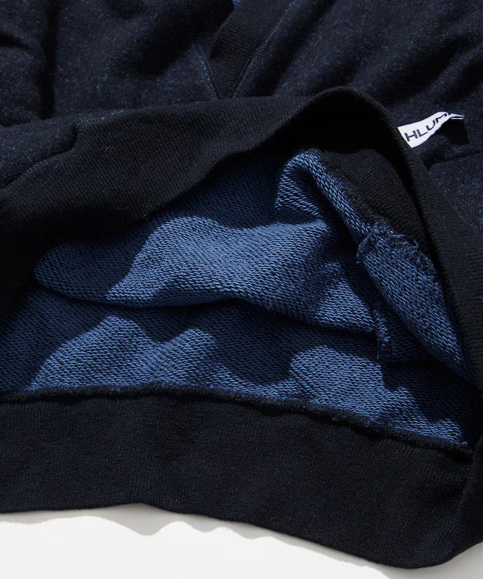 Merino Wool＋Cotton Loop Back V-neck Sweatshirt
