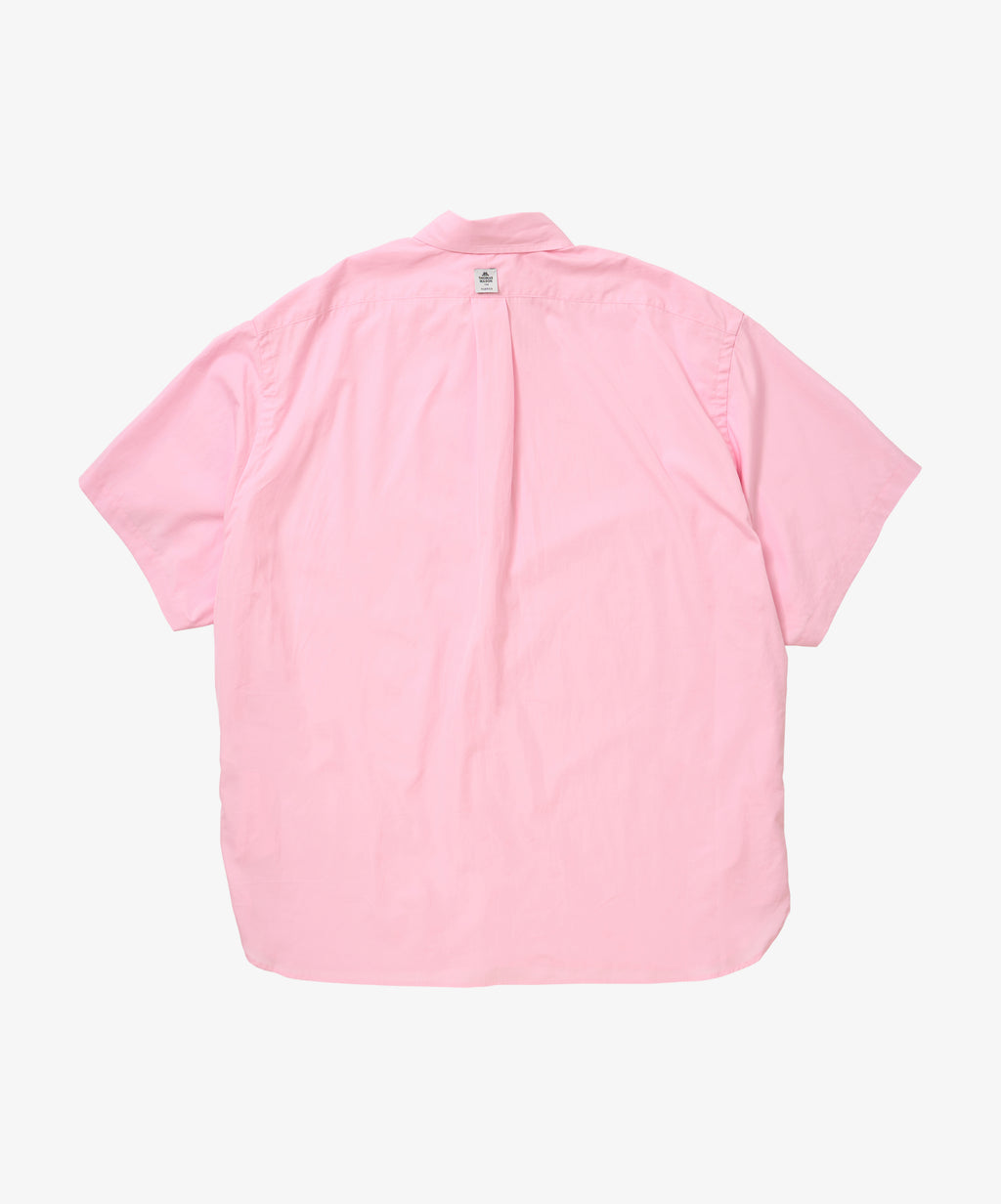 wide shirt with pocket thomas mason pink short sleeve