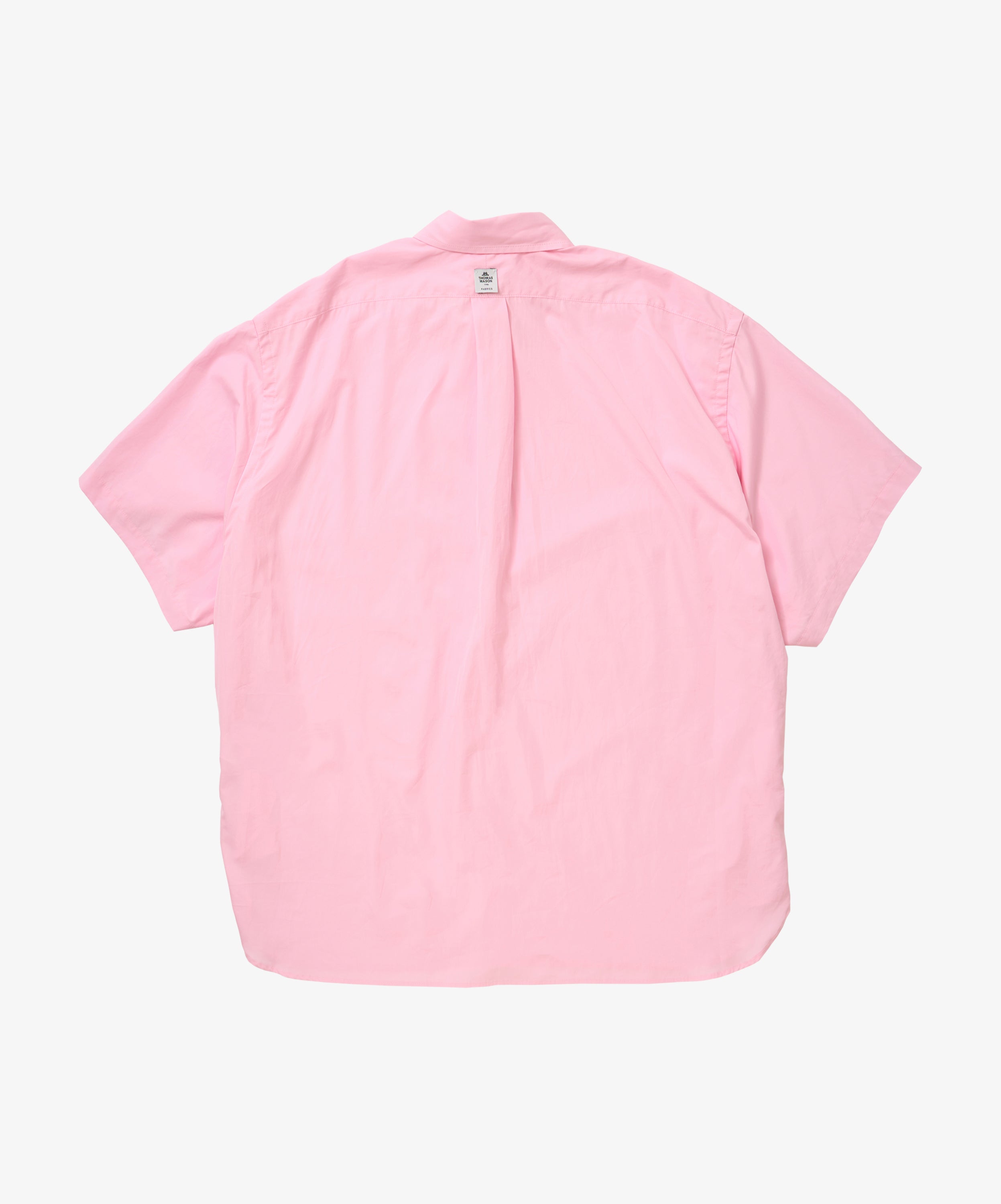 wide shirt with pocket thomas mason pink short sleeve