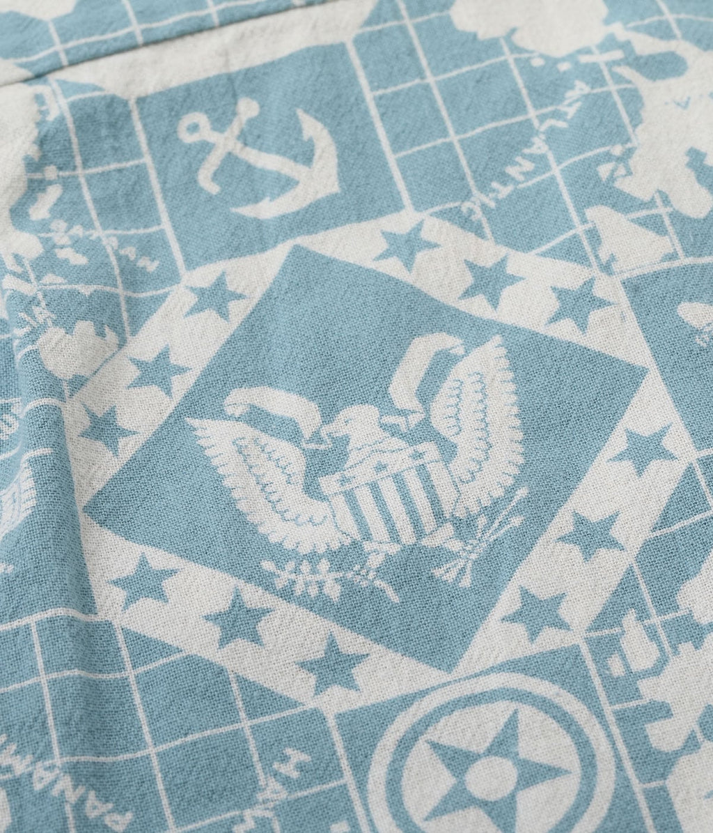 COTTON CANVAS OPEN SHIRT “PEARL HARBOR HAWAII”