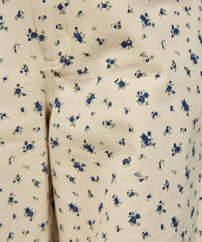 Floral Print Curved Pants Limited Edition