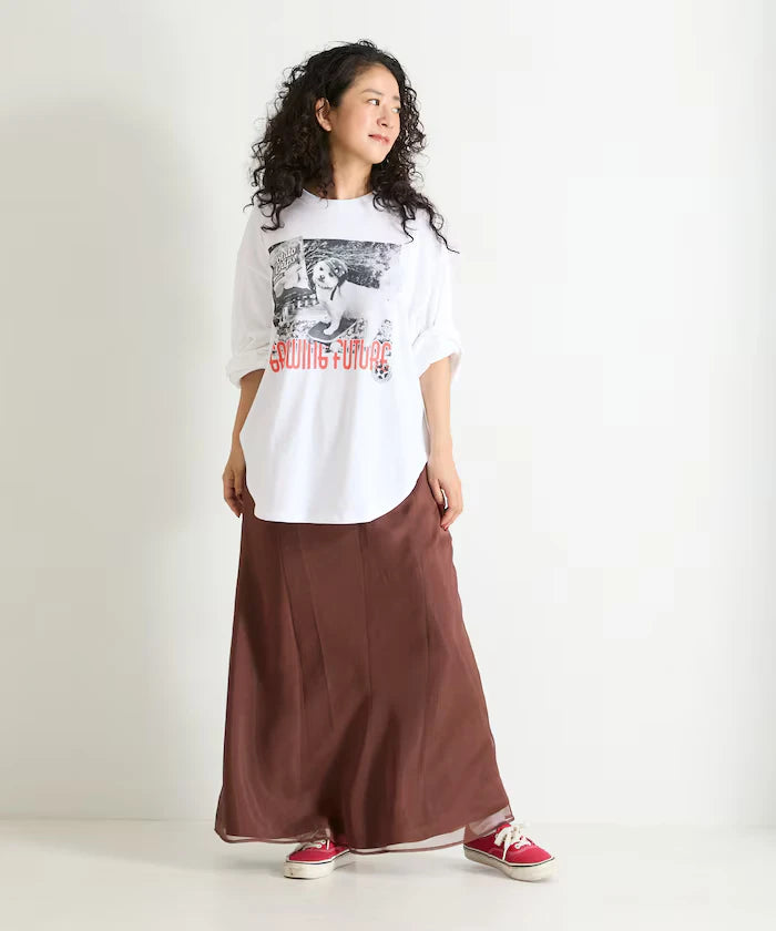 Organza Satin Flare Skirt
