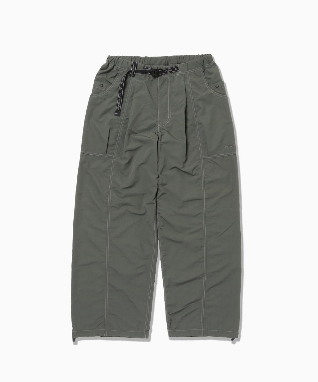crinkled nylon pants