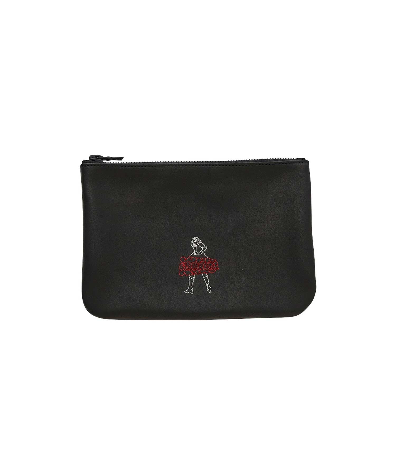 Vixen Line Embroidered Leather Pouch