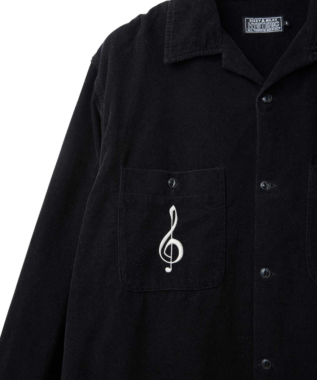 BREAK IT UP Embroidered Open Collar Shirt
