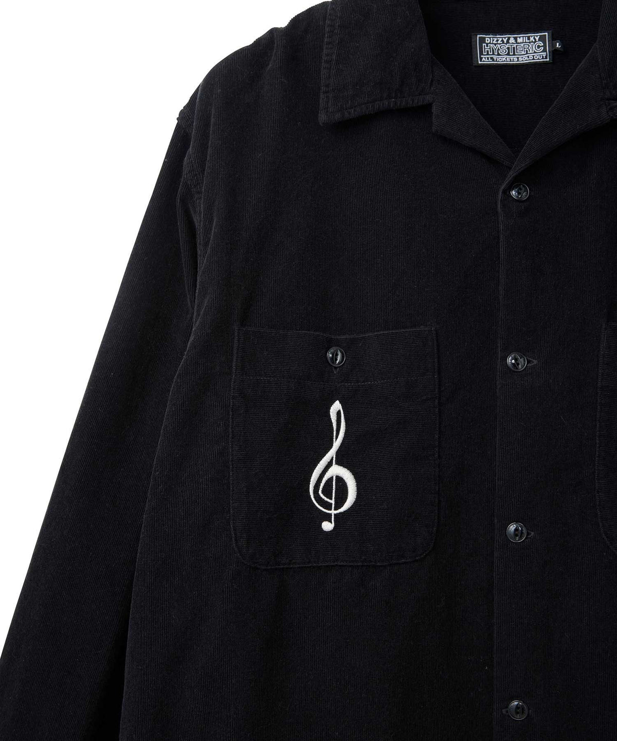 BREAK IT UP Embroidered Open Collar Shirt