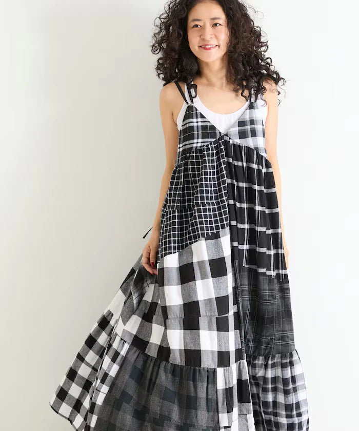 Vintage Remake Check Cami Dress