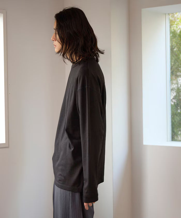 SUPER MERINO WOOL×INKEEP Crew Neck Long Sleeve T-Shirt