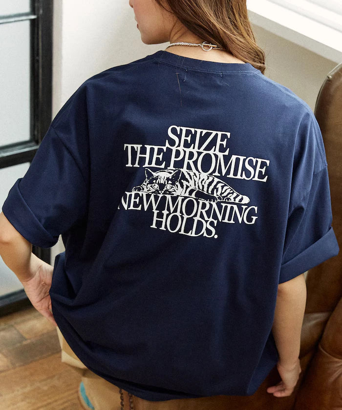 <Functional Material> PROMISE Cat Print T-Shirt Limited Release