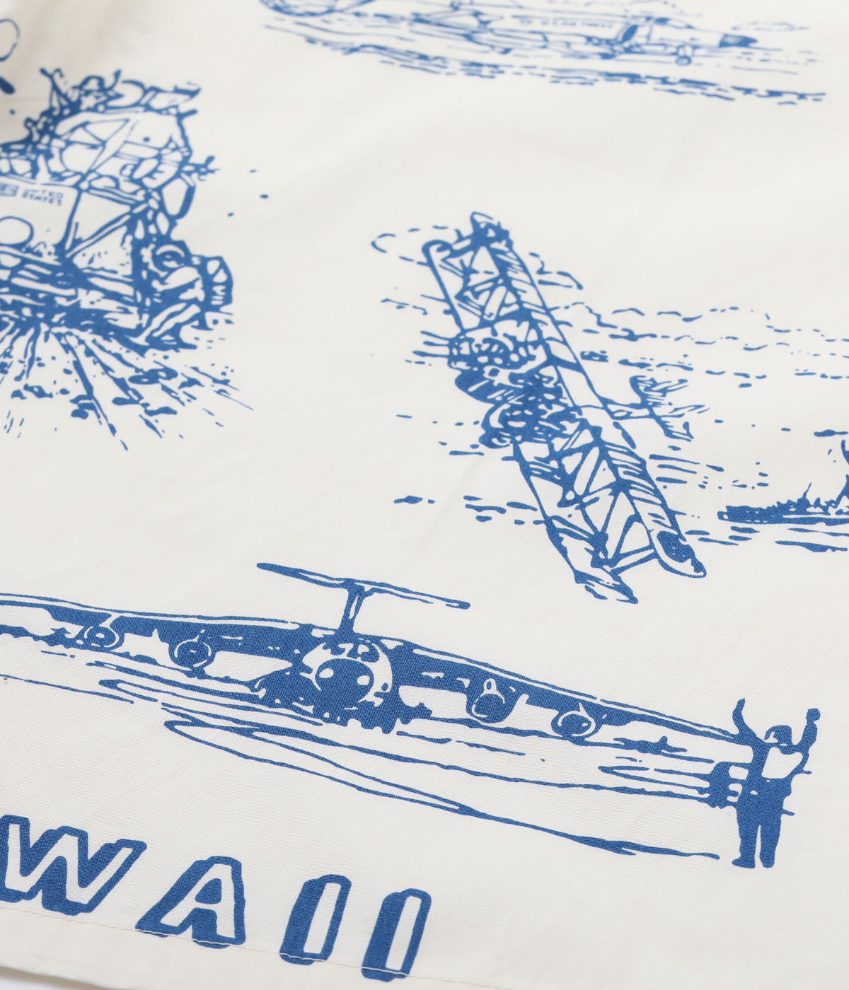 Cotton Broad Hawaiian Shirt "Island Aviation"