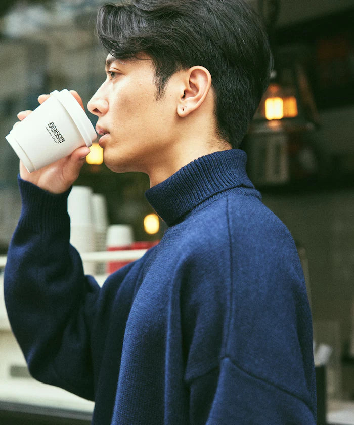 Relaxed Fit Easy Care Washable Turtleneck Knit