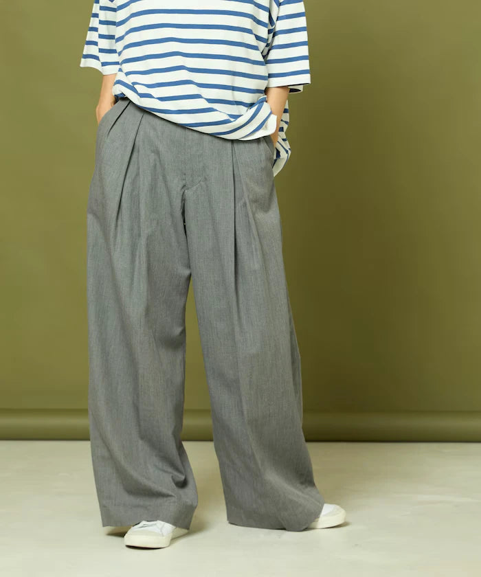Tuck Wide Slacks Pants