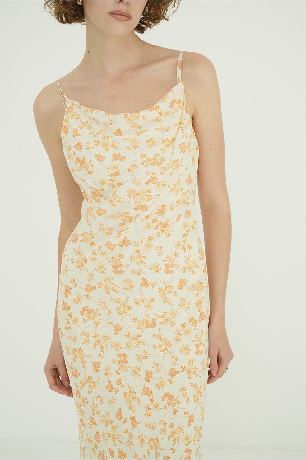 MABEL FLOWER DRAPE CAMI ONEPIECE