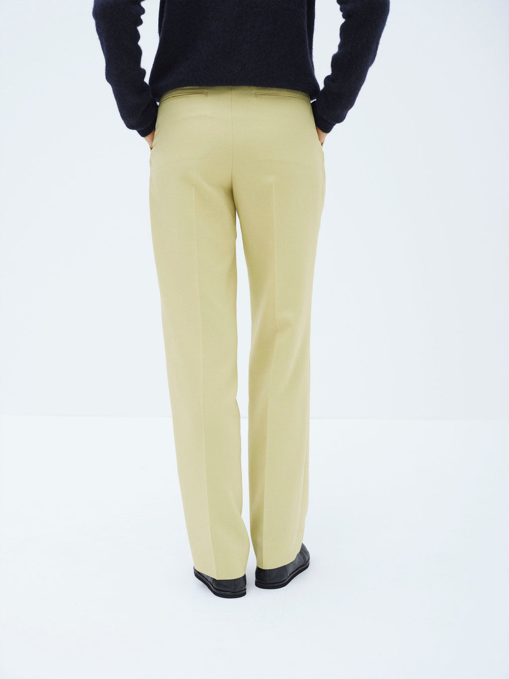 TENSE WOOL DOUBLE CLOTH SLACKS