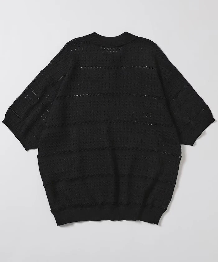 Big Silhouette Short Sleeve Knit Polo Shirt