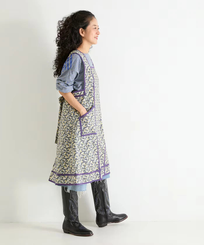 Floral Pattern Apron Style Dress